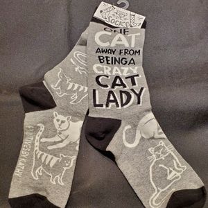 NWT Fun socks " Crazy Cat Lady"